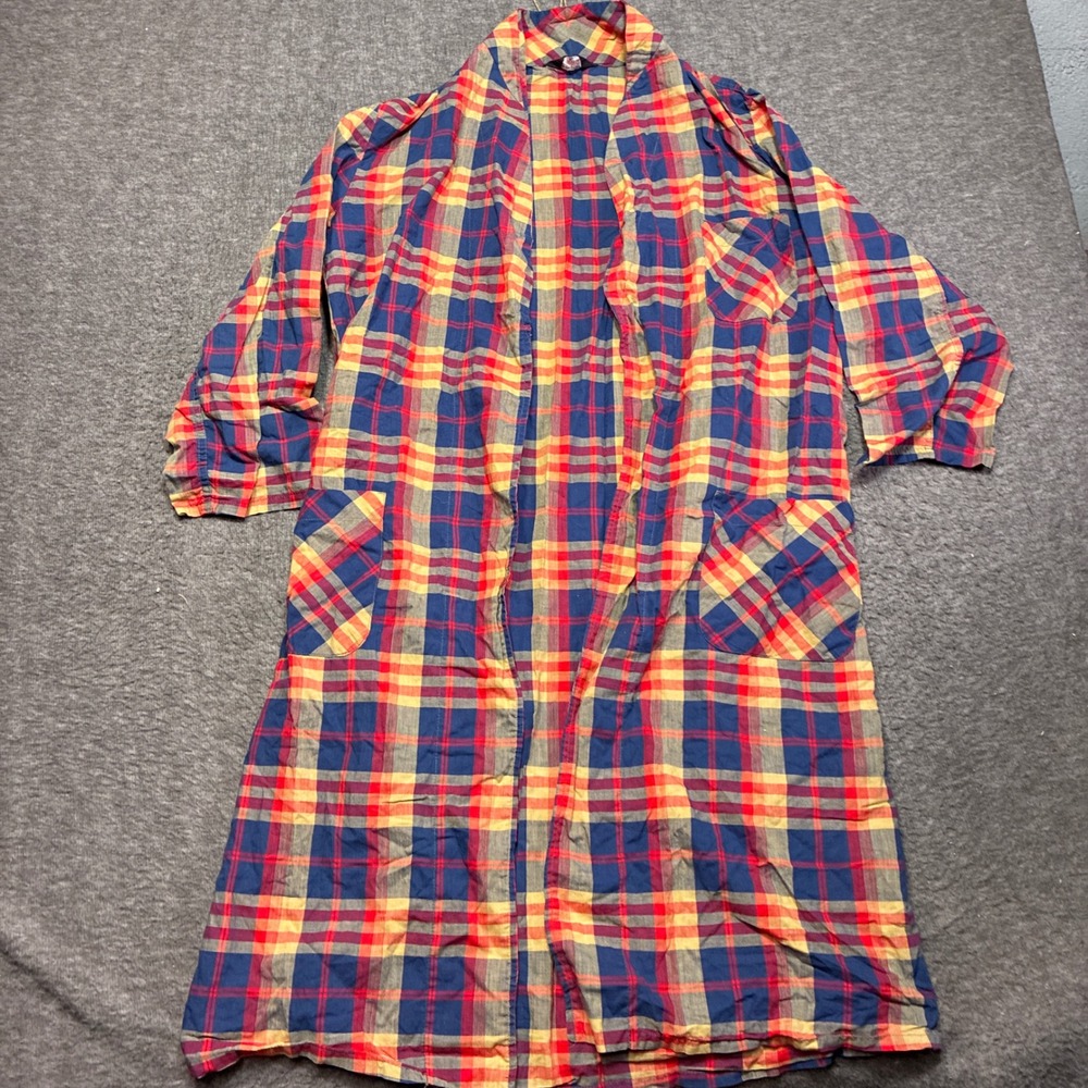 Vintage Towncraft‎ Robe Mens Medium Multicolor Plaid Vintage Wash n Wear Penneys